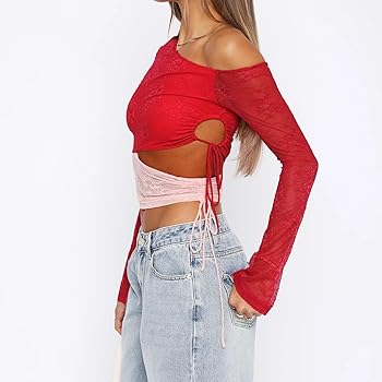 トップス mame Lame Jersey Cropped Sheer Top Lame Jersey Cropped Sheer Top
